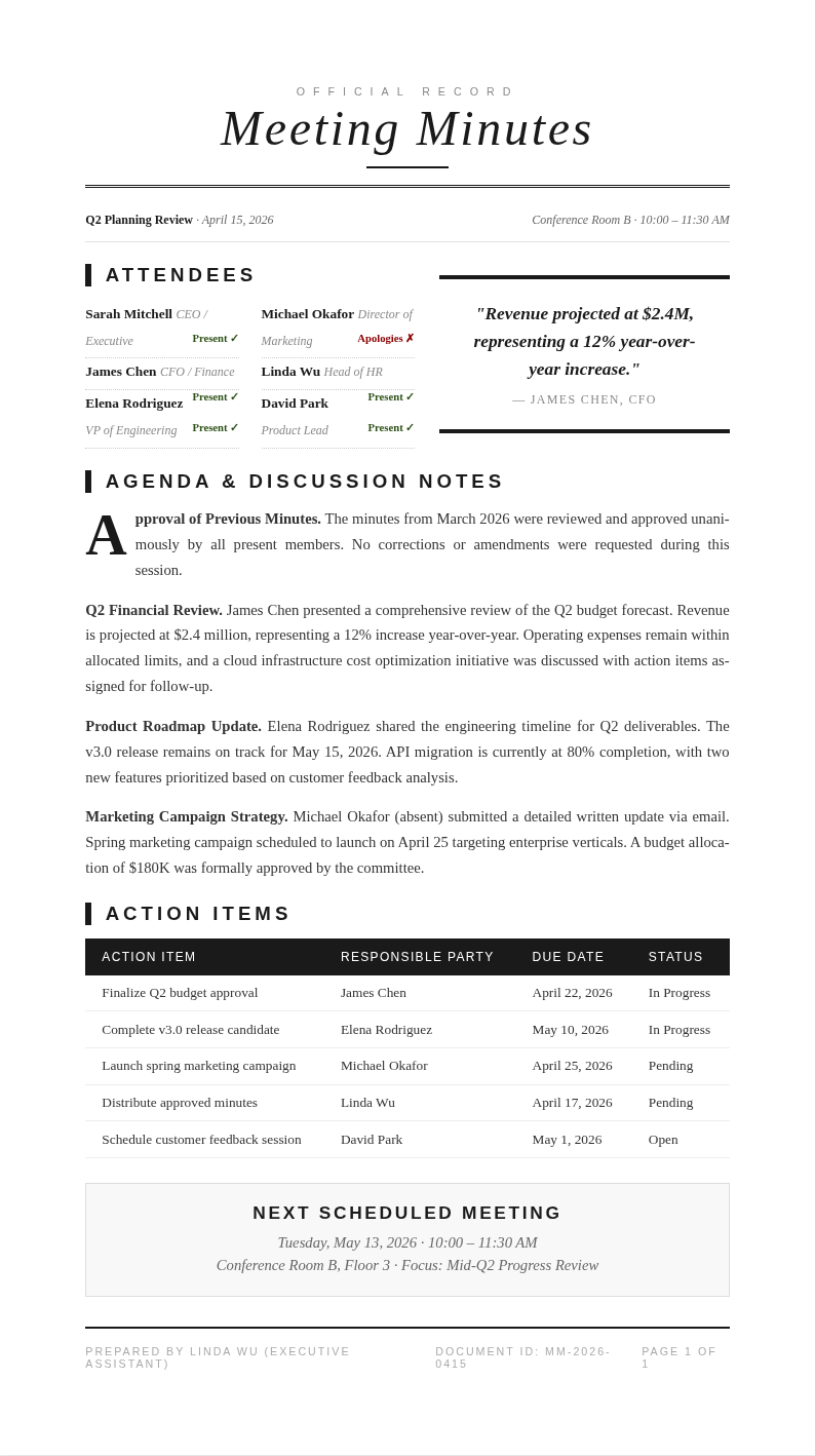 Magazine editorial meeting minutes